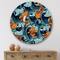 Designart - Japanese Koi Fish - Nautical & Coastal Metal Circle Wall Art